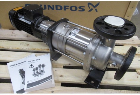 Grundfos CRN1-8 X-FGJ-A-N. 3fase 400V-0,75 KW IE3 New.
